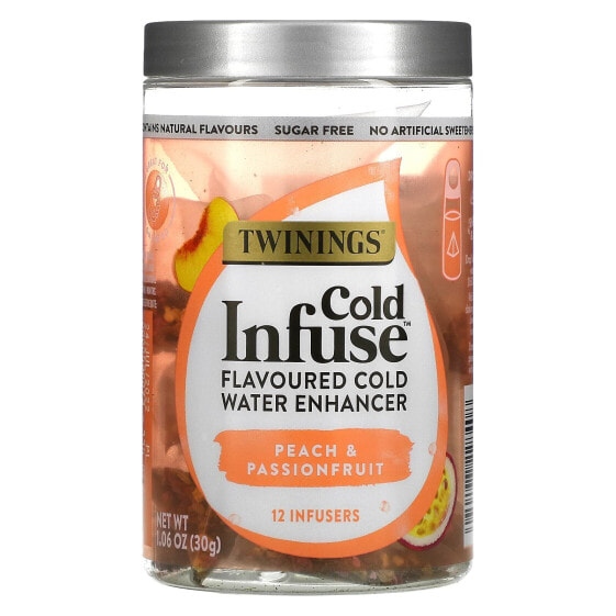 Cold Infuse™, Flavoured Cold Water Enhancer, Peach & Passion Fruit, 12 Infusers, 1.06 oz (30 g)