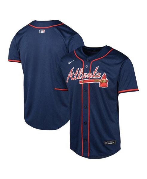 Футболка для малышей OuterStuff Atlanta Braves Атланта Брейвз синего цвета