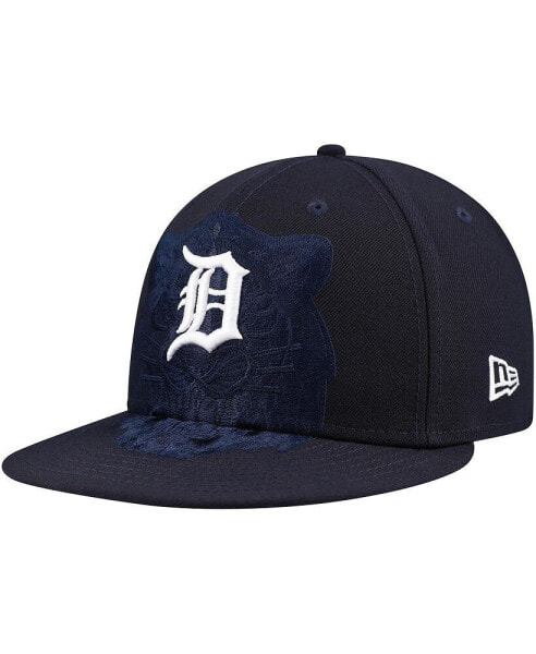 Men's Navy Detroit Tigers Shadow Logo 59FIFTY Fitted Hat