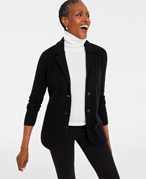 Petite's 100% Cashmere Blazer, Created for Macy's