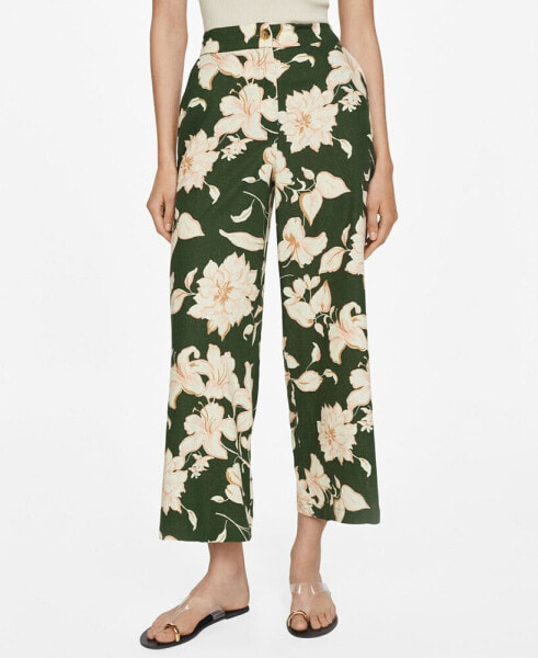 Women's Flower Print Pants