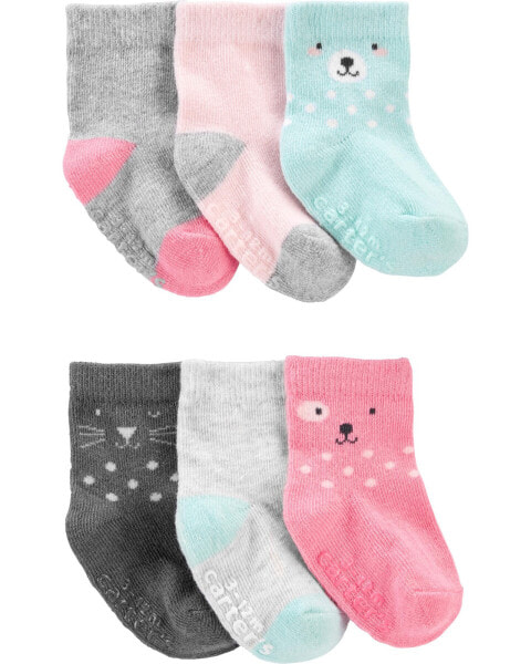 Baby 6-Pack Crew Socks 3-12M