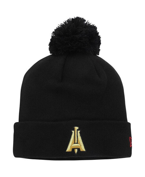 Men's Black Atlanta United FC Jersey Hook Cuffed Knit Hat with Pom