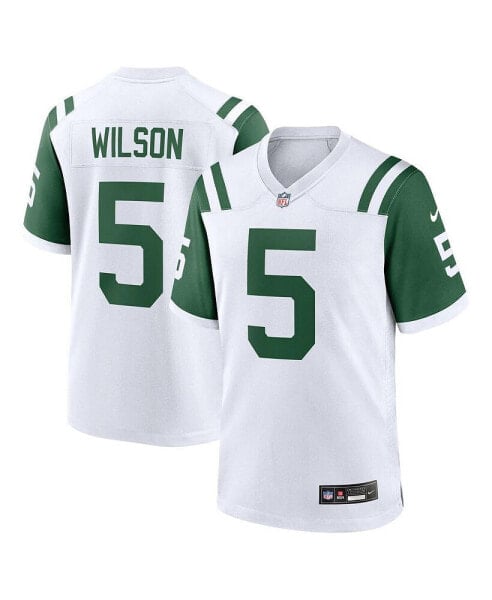 Men's Garrett Wilson White New York Jets Classic Alternate Game Jersey