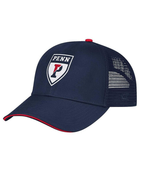 Men's Navy Pennsylvania Quakers Wyatt Primary Team Trucker Adjustable Hat