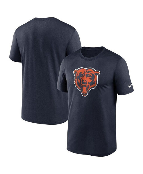Men's Navy Chicago Bears Legend Logo Performance T-shirt