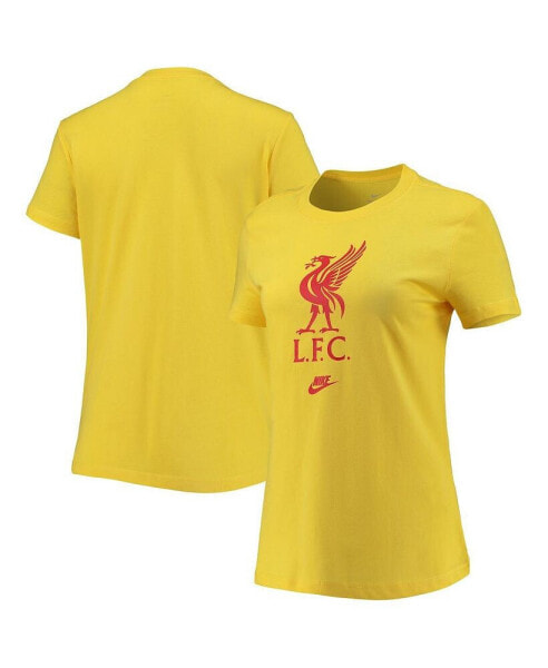 Women's Yellow Liverpool Crest T-Shirt