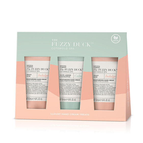 Gift set Jasmine & Eucalyptus and Peach & Růže 3 x 50 ml