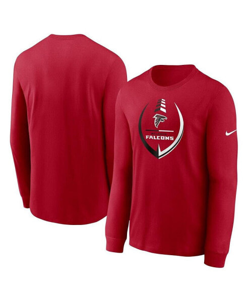 Men's Red Atlanta Falcons Icon Legend Long Sleeve Performance T-shirt