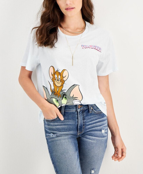 Juniors' Tom & Jerry Graphic T-Shirt