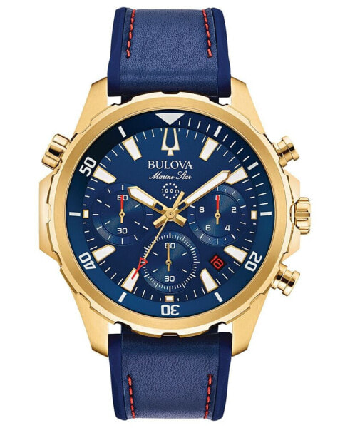 Часы Bulova Marine Star Blue Leather Silicone