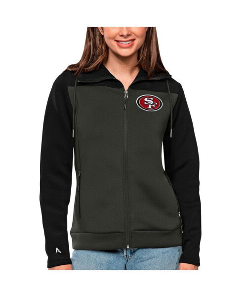 Women's Black/Charcoal San Francisco 49ers Protect Full-Zip Jacket