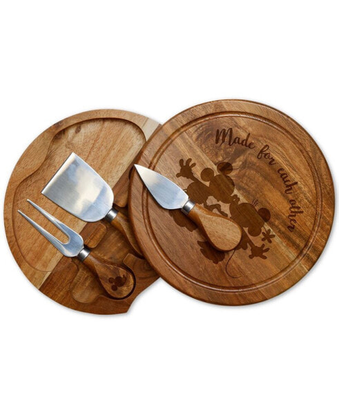 Mickey & Minnie Mouse - 'Acacia Brie' Cheese Board & Tools Set