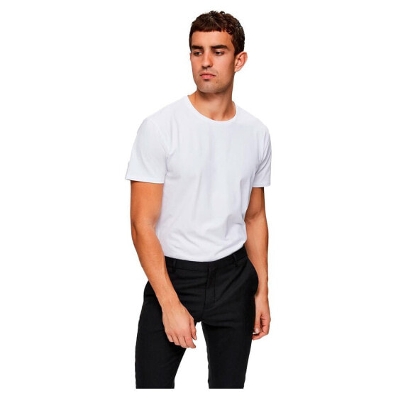 SELECTED New Pima Short Sleeve O Neck B T-Shirt