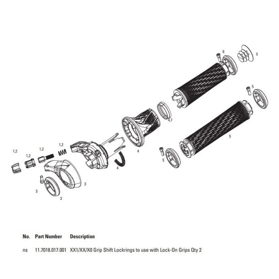 SRAM XX1/XX/X0 Grip Shifter Lockrings