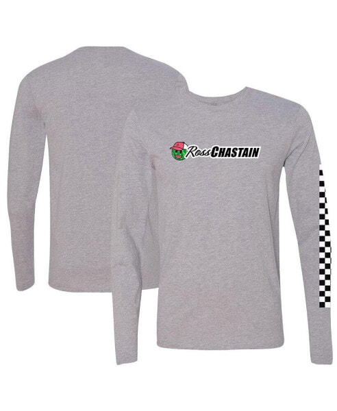 Men's Gray Ross Chastain Melon Man Long Sleeve T-shirt