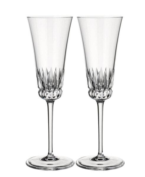 Grand Royal Flute Glasses, Pair of 2