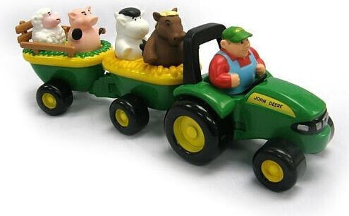 Tomy John Deere hay wagon with funny animal sounds