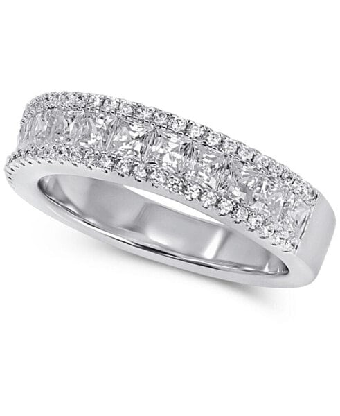 Кольцо Macy's CZ Beaded Band Silver