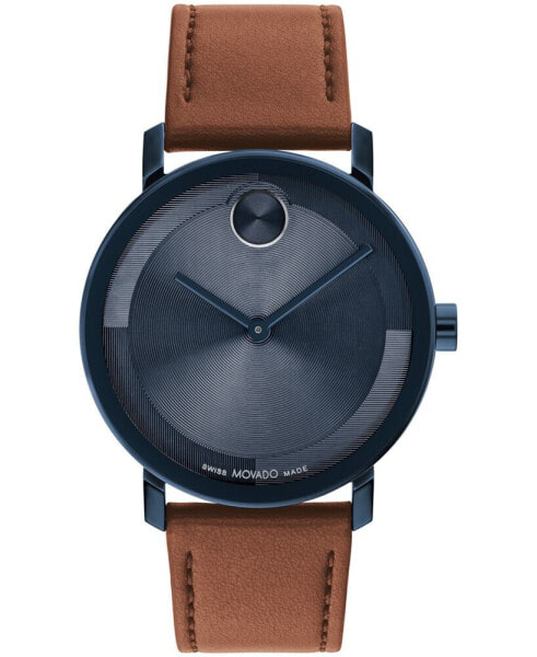 Men's Bold Evolution 2.0 Swiss Quartz Cognac Leather Watch 40mm