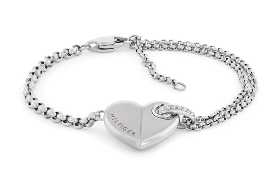 Charming steel bracelet with a heart Bold Heart 2780928