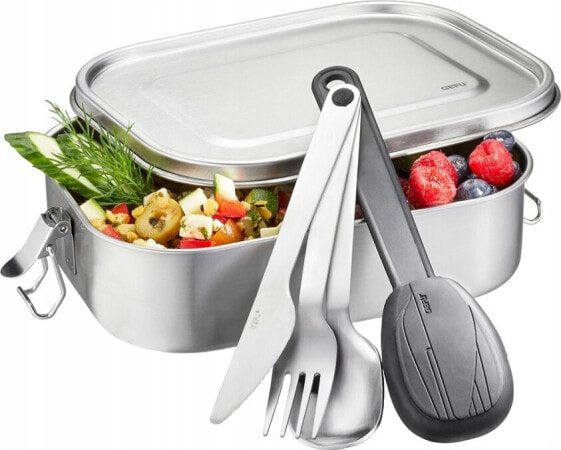 Gefu Lunch box duży + zestaw 4 sztućców GEFU ENDURE G-00185