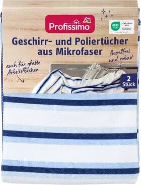 Geschirr- und Poliertücher aus Mikrofaser, 2 St