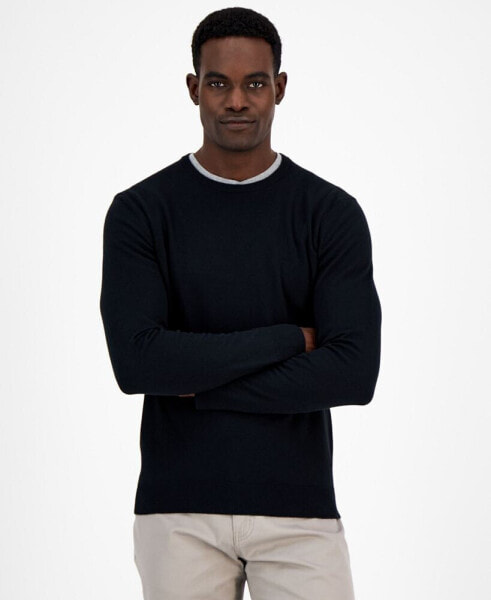 Men's Solid Crewneck Sweater, Created for Macy's