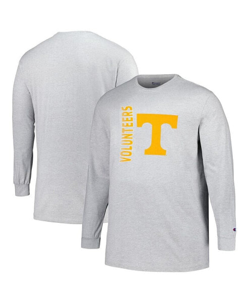 Men's Heather Gray Tennessee Volunteers Big and Tall Mascot Long Sleeve T-shirt
