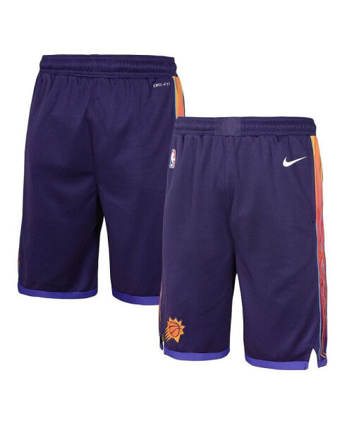 Big Boys Purple Phoenix Suns 2023/24 City Edition Swingman Performance Shorts