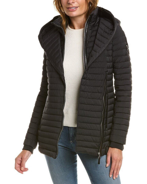 Rudsak Meg Leather-Trim Down Jacket Women's Black Xs