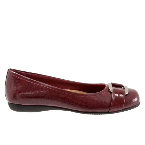 Trotters Sizzle Sign T1251-654 Womens Burgundy Narrow Ballet Flats Shoes 11