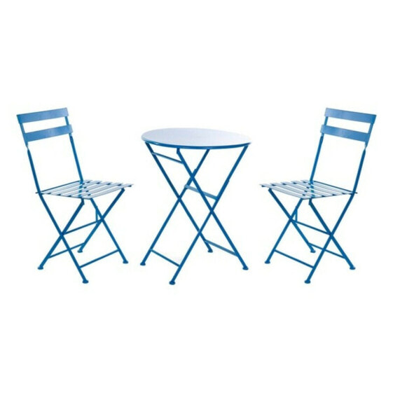 Стол и 2 стула DKD Home Decor MB-166634 Синий 80 cm 60 x 60 x 70 cm (3 pcs)