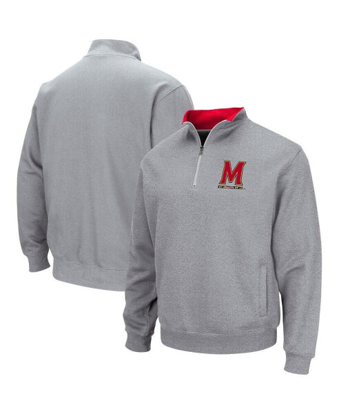 Men's Heathered Gray Maryland Terrapins Tortugas Team Logo Quarter-Zip Jacket