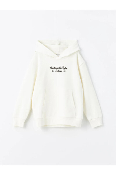 Rahat Kalıp Kapüşonlu Erkek Çocuk Sweatshirt