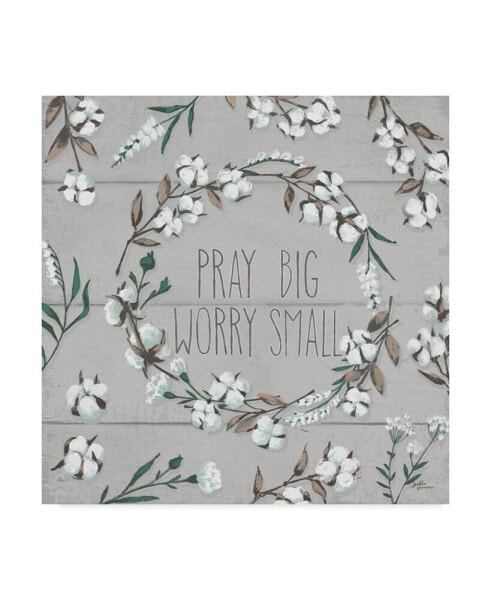 Janelle Penner Blessed VI Gray Pray Big Worry Small Canvas Art - 15" x 20"