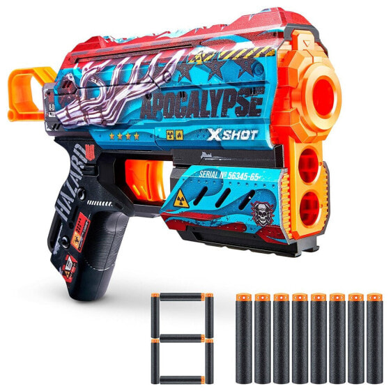 Игрушка пистолет X-Shot Skins с 8 мягкими пулями