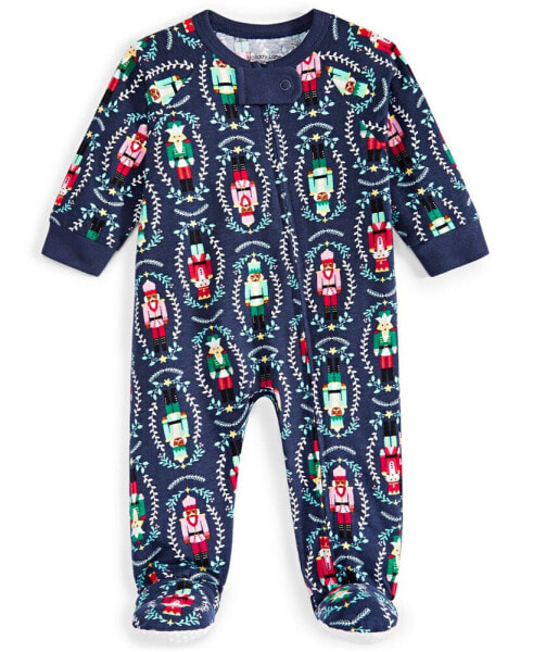 Baby Nutcracker Cotton Footed Pajamas, Created for Macy's