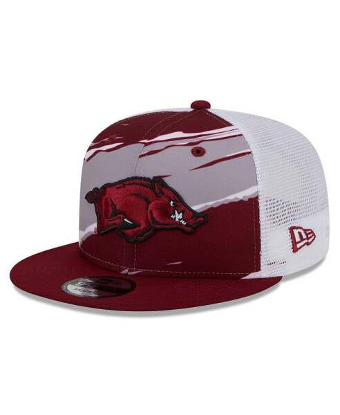 Men's Cardinal Arkansas Razorbacks Tear Trucker 9FIFTY Snapback Hat