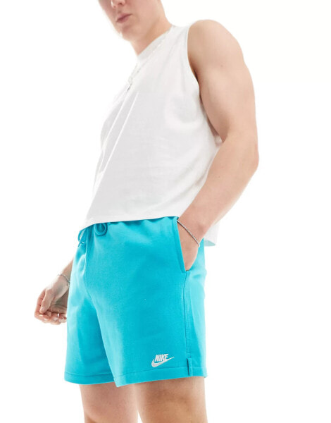 Nike Club fleece shorts in light blue