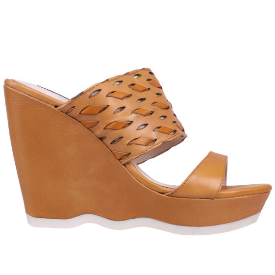 Diba True Get Smart CutOuts Platform Wedge Womens Brown Casual Sandals 84038-25