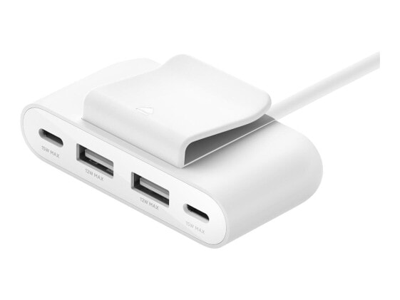 Кабель и адаптер Belkin 4-х портовый USB Splitter zur Stromversorgung "Weiß 4 in 1"