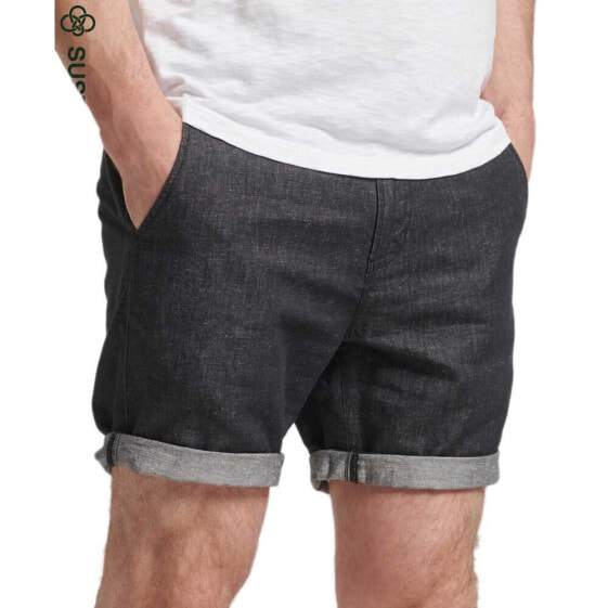 SUPERDRY Studios Linen Turn Up shorts