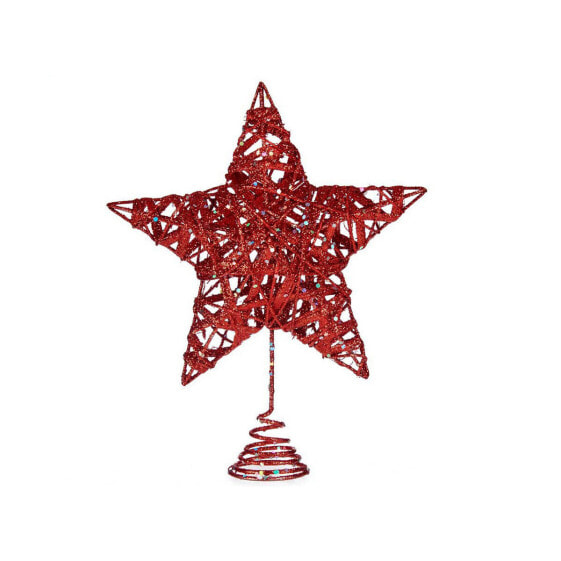 Christmas star Red Steel Plastic