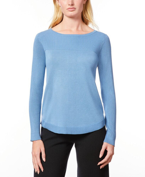 Women's Boat Neck Long-Sleeve Sweater, Regular & Petites