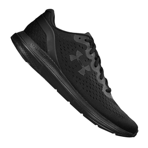 Мужские кроссовки спортивные для бега черные текстильные низкие Under Armour Charged Impulse M 3021950-003