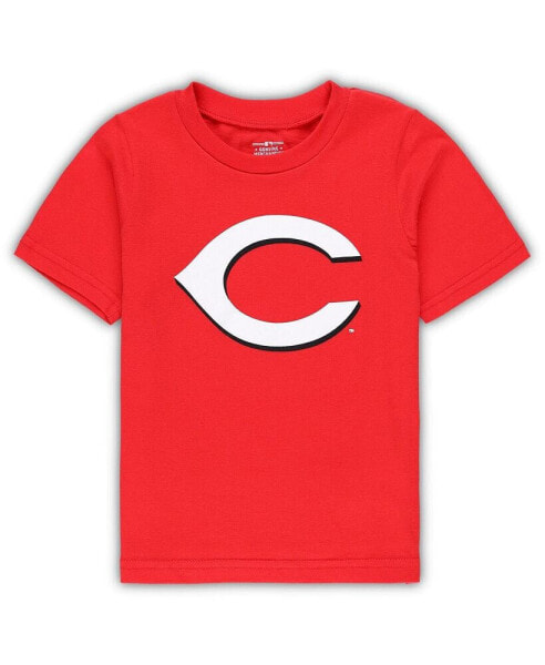 Infant Boys and Girls Red Cincinnati Reds Team Crew Primary Logo T-shirt
