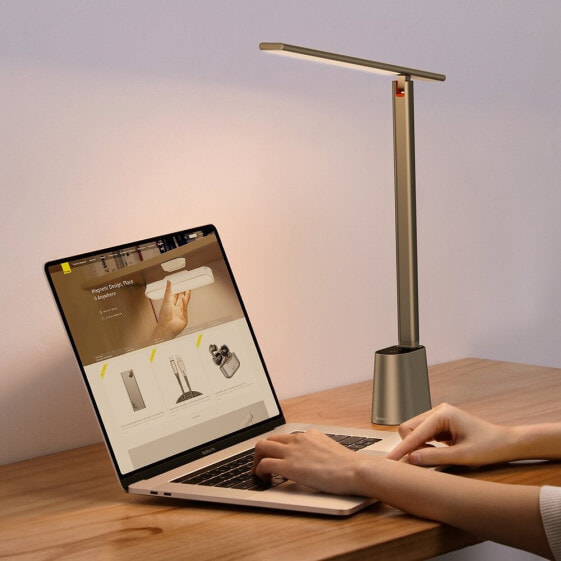 Лампа для рабочего стола LED Smart Eye безпроводная 2200mAh - серая Baseus