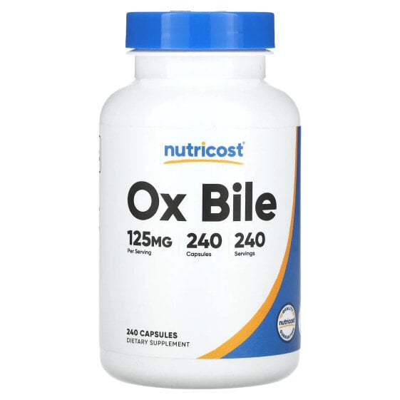 Капсулы для пищеварительной системы Nutricost Окс желчь, 500 мг, 120 шт.