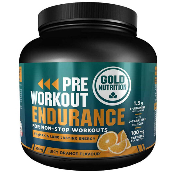 Спортивное питание для выносливости GOLD NUTRITION Pre Workout Endurance 300 грамм Апельсин